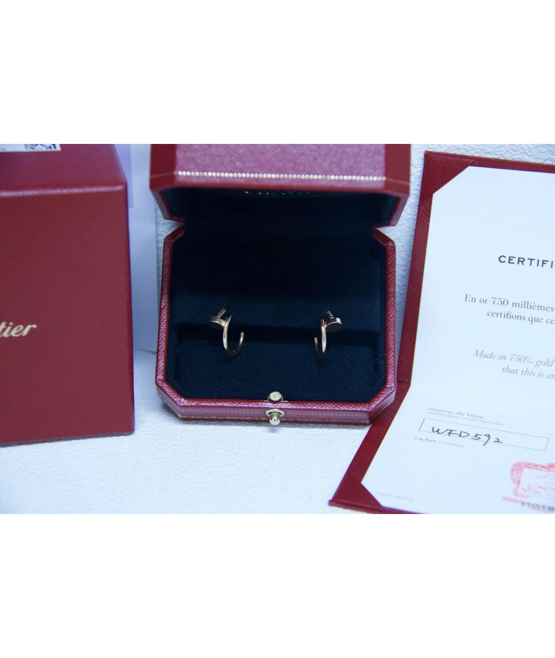 CARTIER Золотые серьги из розового золота, фото 2