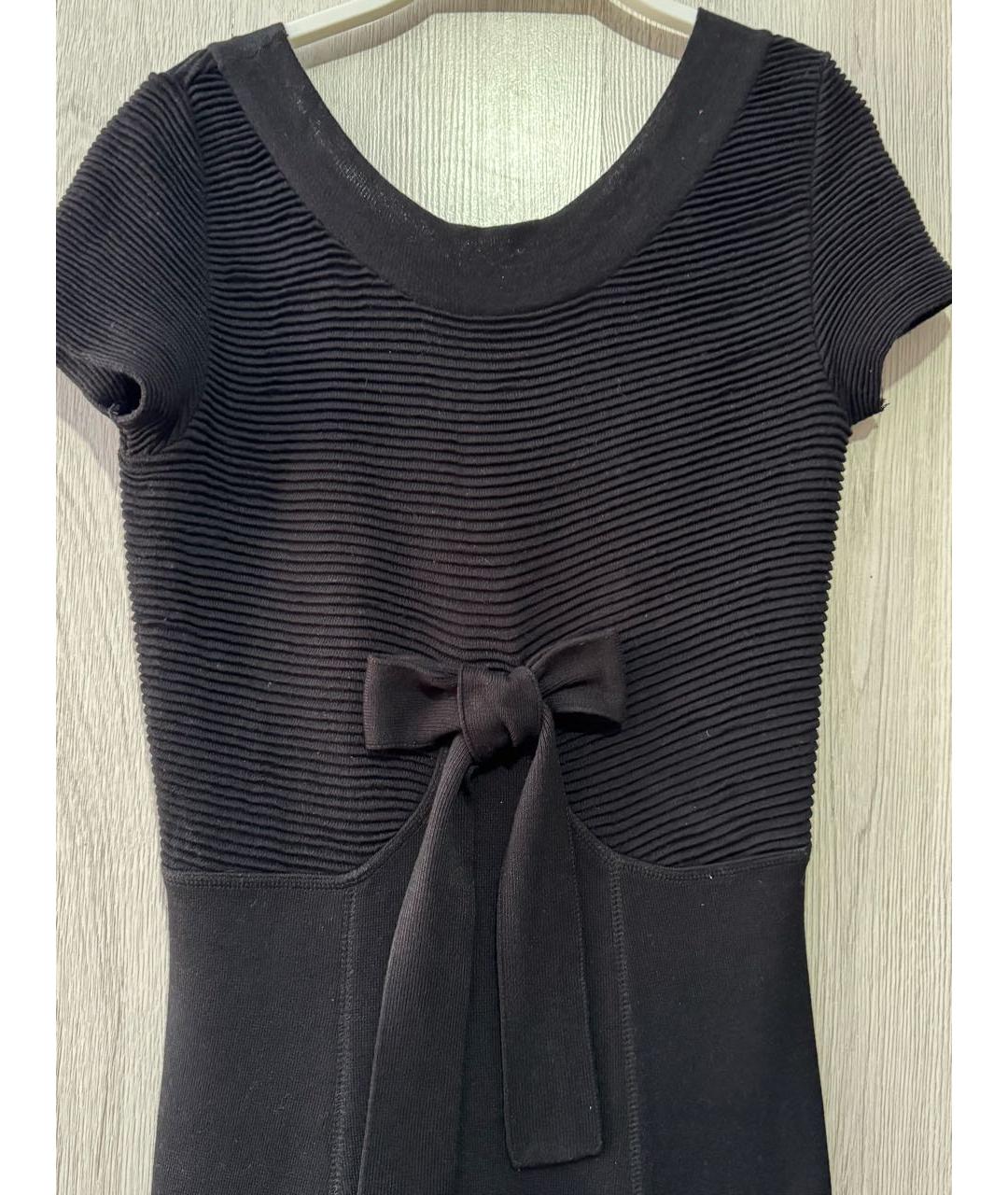 TWIN-SET Черное вискозное повседневное платье, фото 7