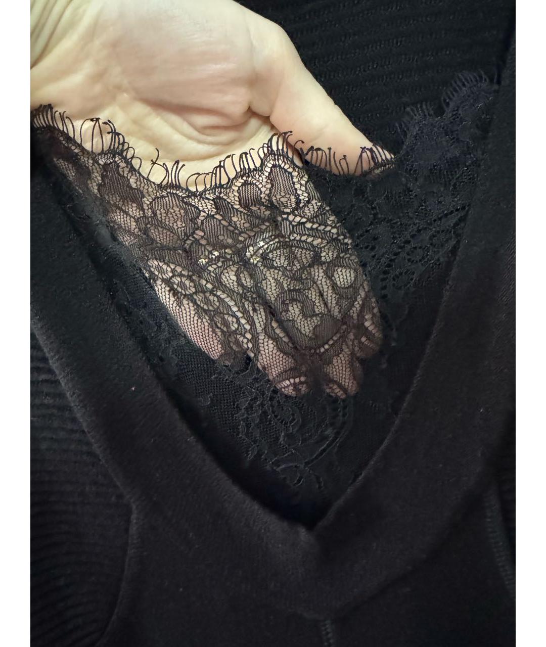 TWIN-SET Черное вискозное повседневное платье, фото 3