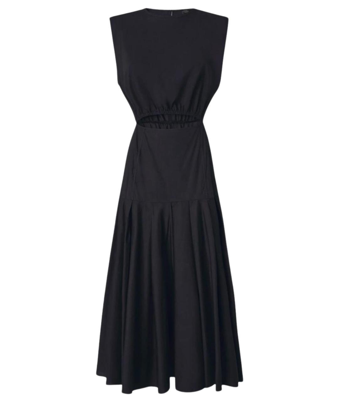 PINKO Черное хлопковое повседневное платье, фото 1