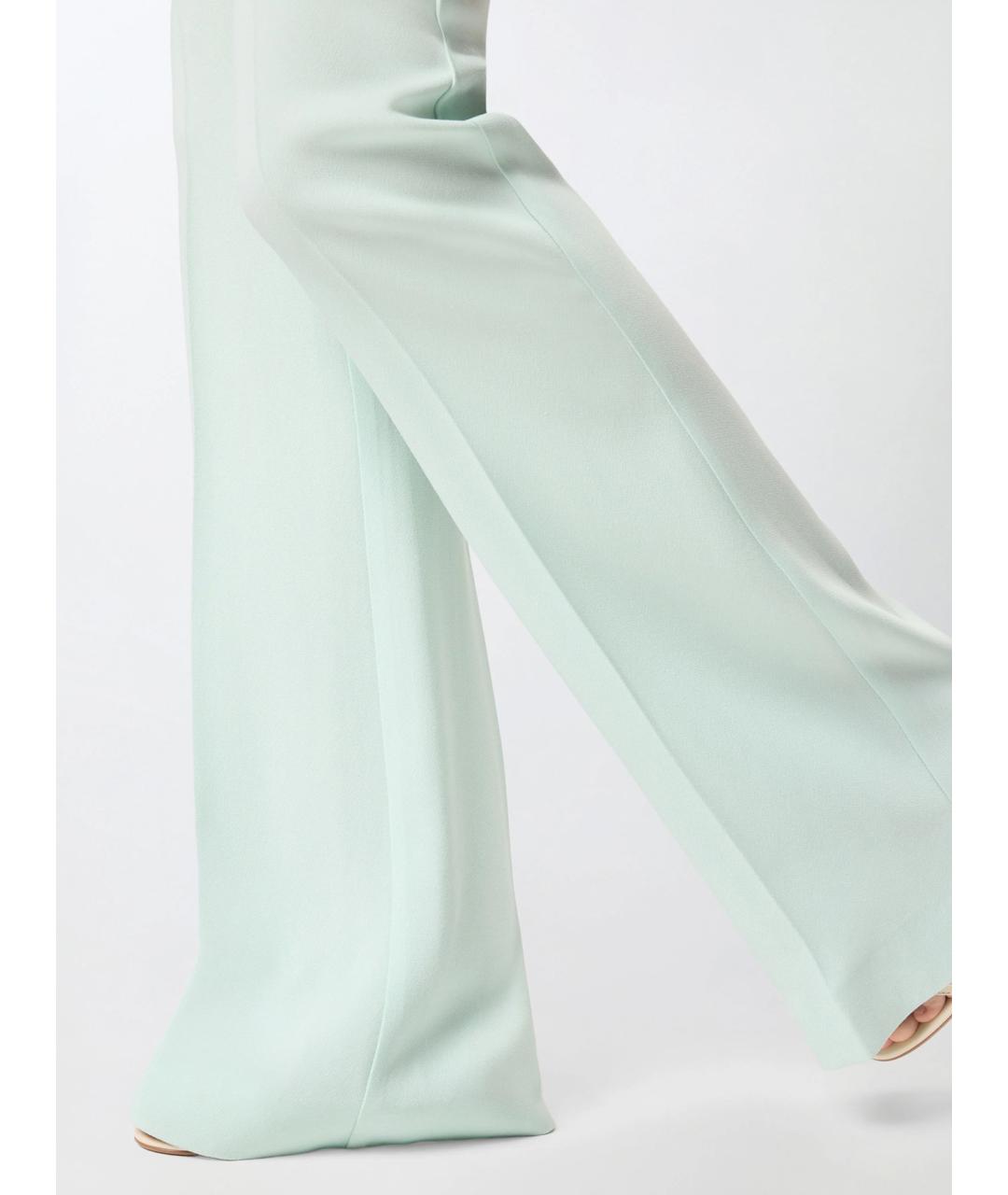 PINKO Зеленые вискозные брюки узкие, фото 5