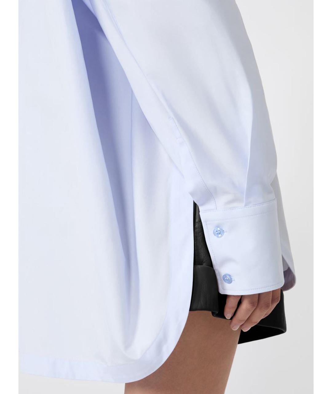 SPORTMAX Голубая хлопковая рубашка, фото 5