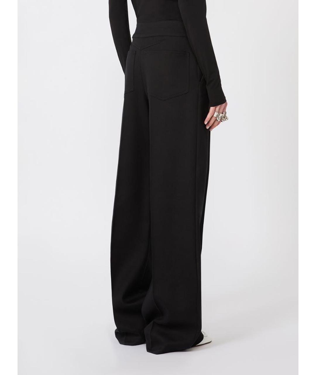 SPORTMAX Черные хлопковые брюки широкие, фото 4