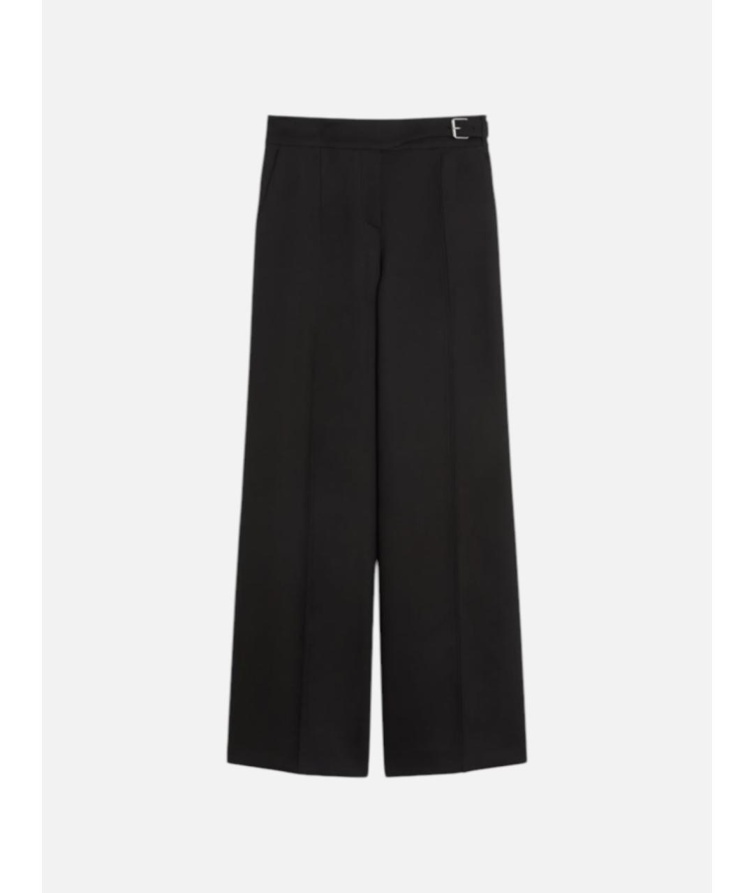 SPORTMAX Черные хлопковые брюки широкие, фото 6