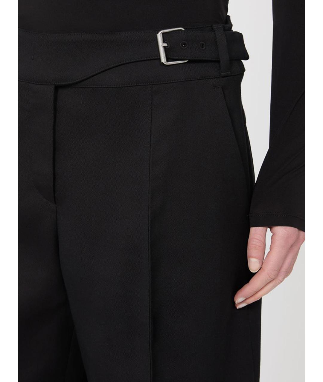 SPORTMAX Черные хлопковые брюки широкие, фото 5