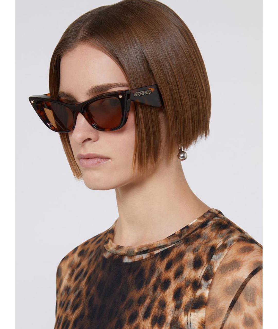 SPORTMAX Коричневые солнцезащитные очки, фото 2