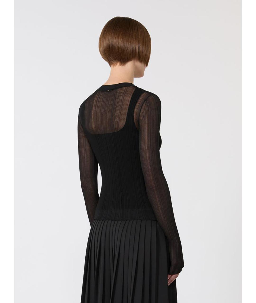 SPORTMAX Черный вискозный джемпер / свитер, фото 4