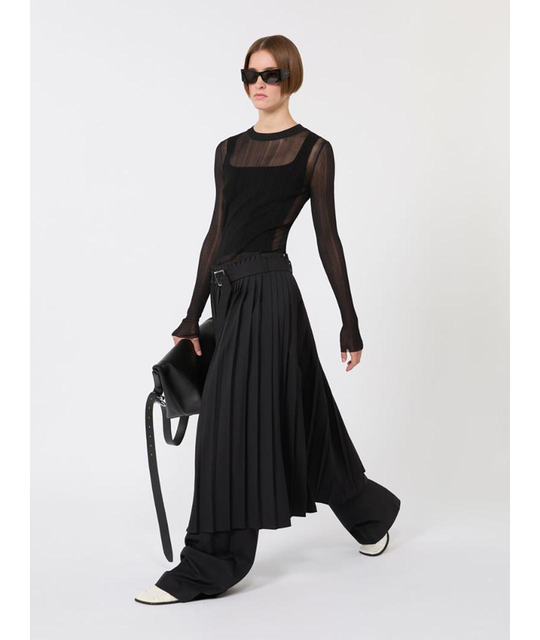 SPORTMAX Черный вискозный джемпер / свитер, фото 2