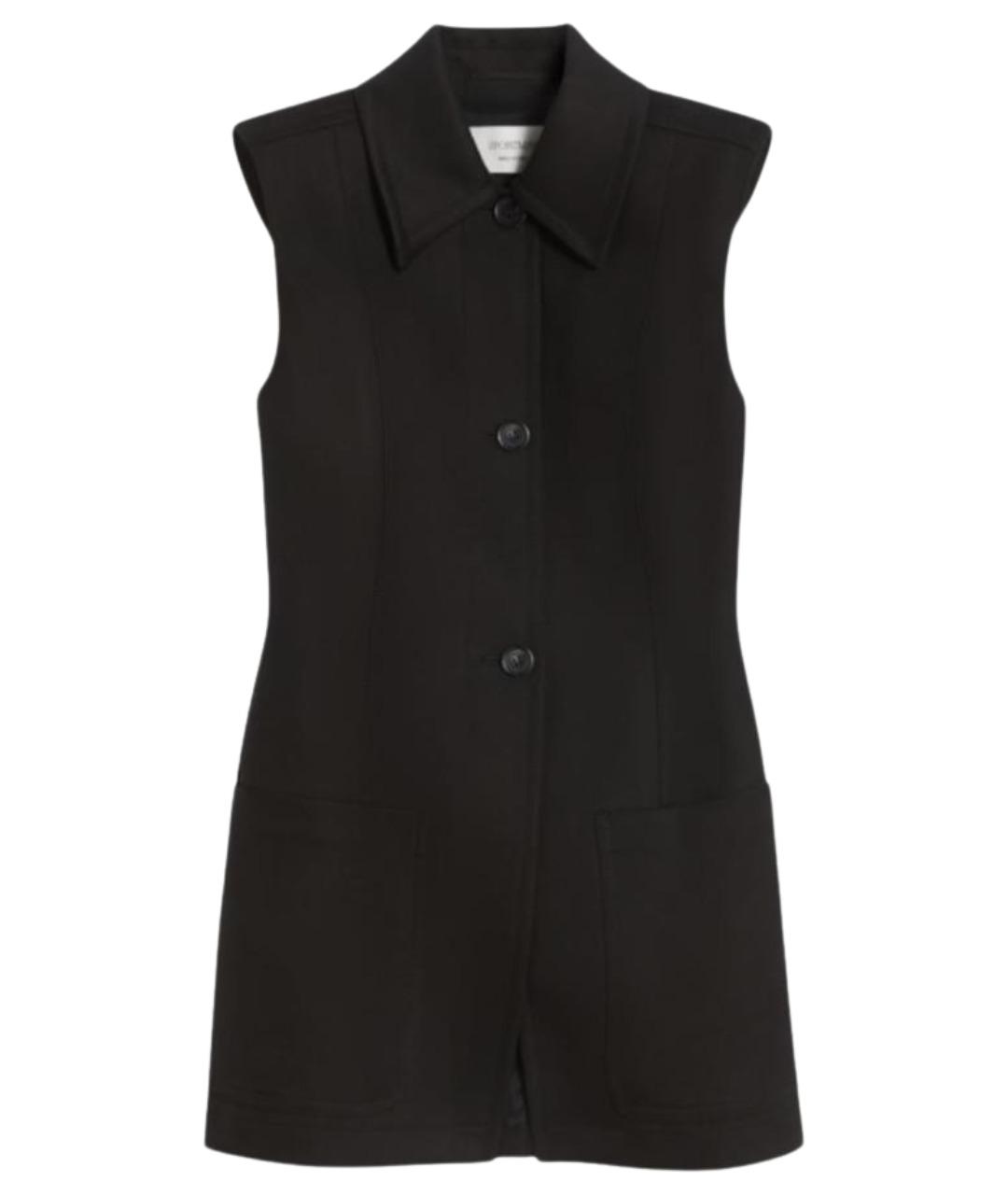 SPORTMAX Черный хлопковый жилет, фото 1