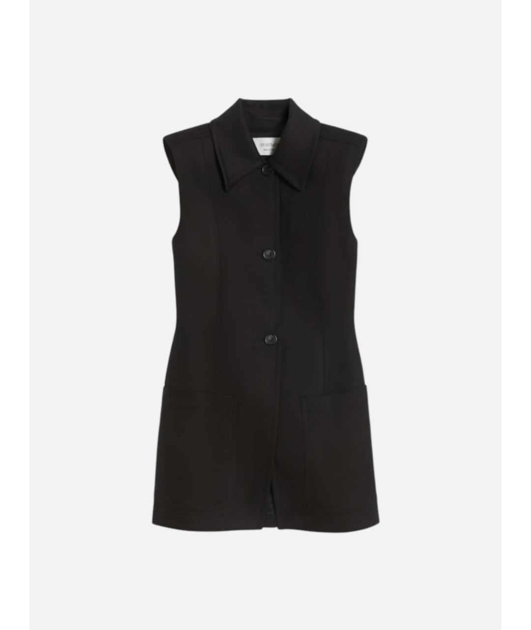 SPORTMAX Черный хлопковый жилет, фото 6