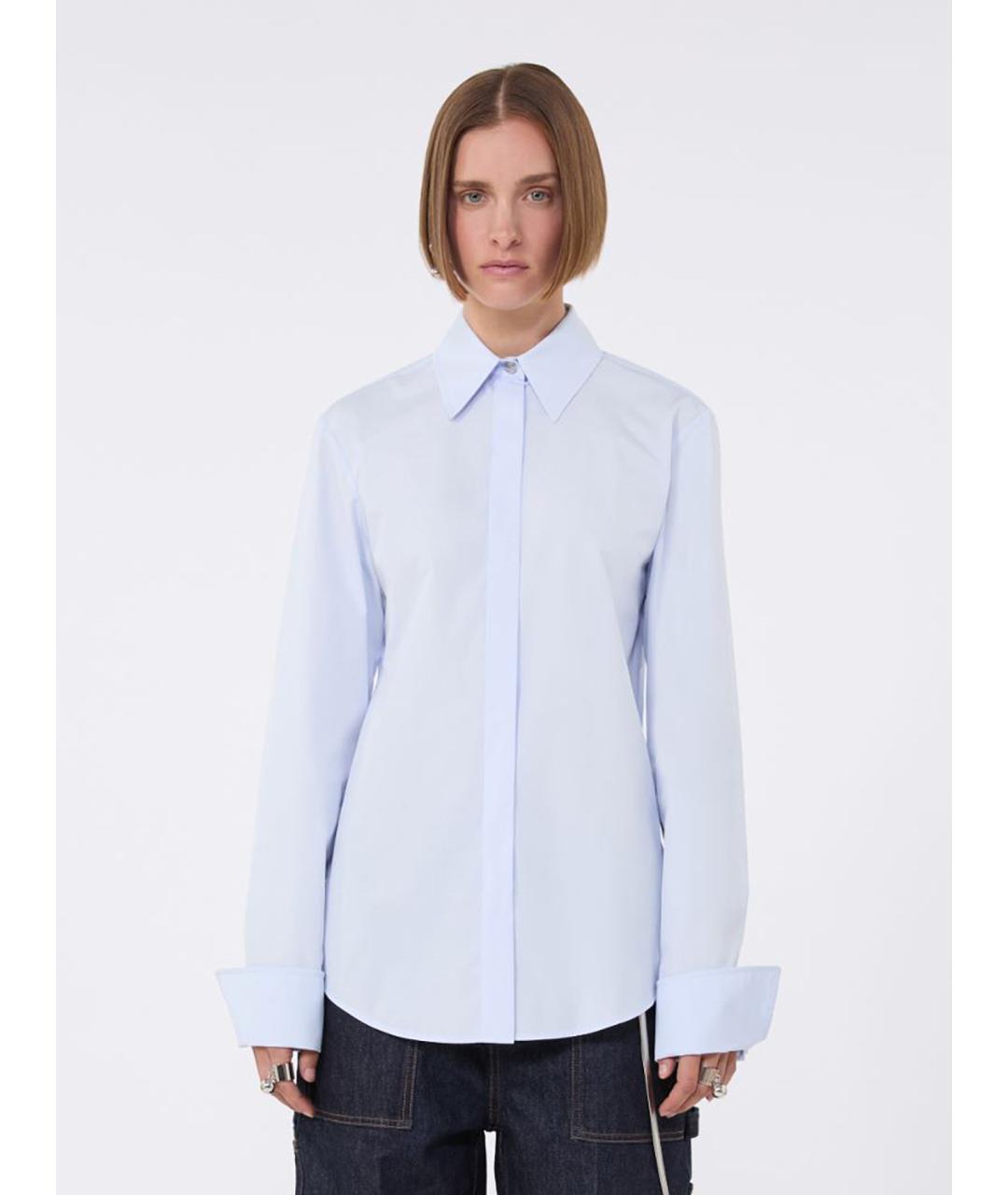 SPORTMAX Синяя хлопковая рубашка, фото 3