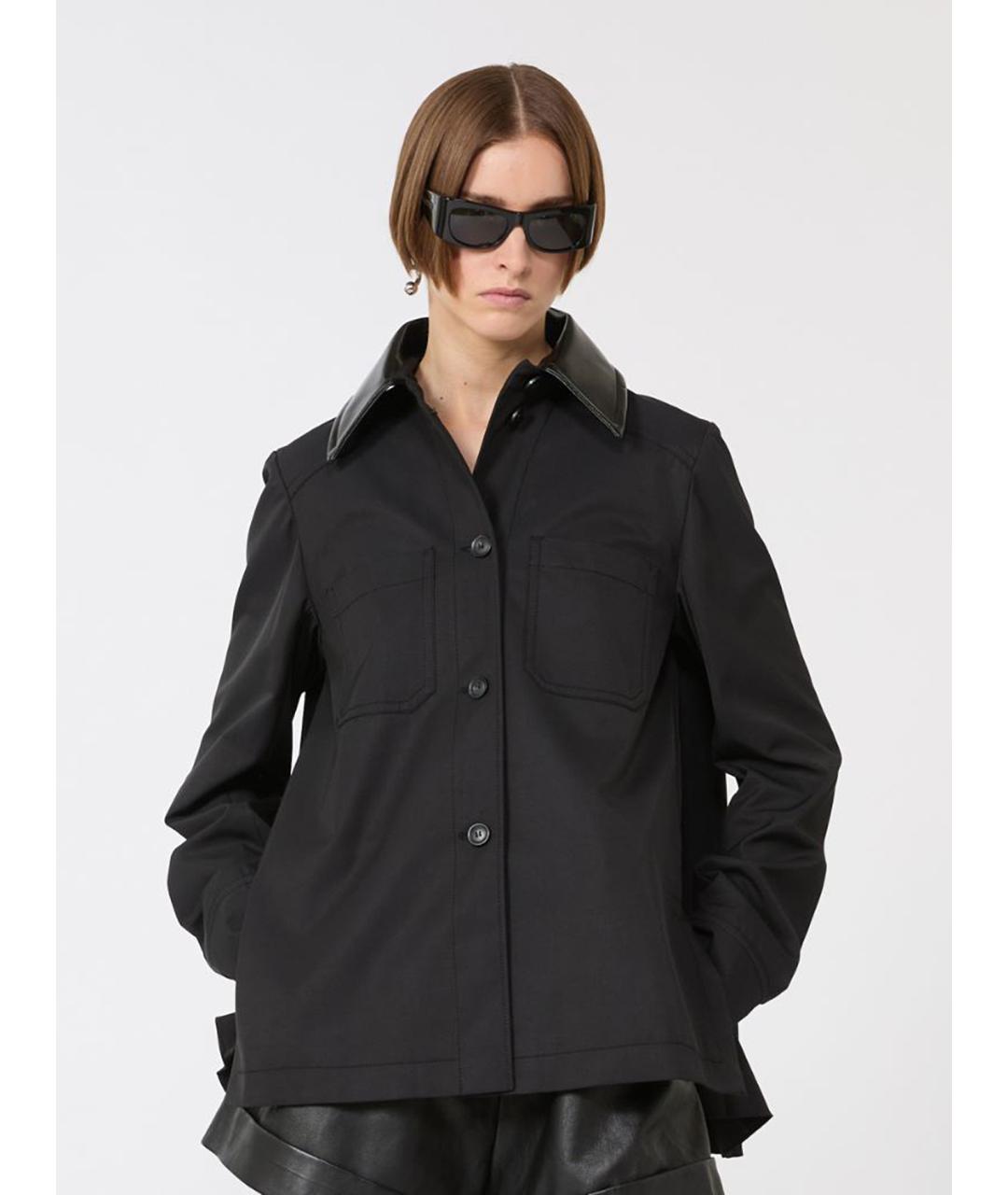 SPORTMAX Черная полиэстеровая куртка, фото 4