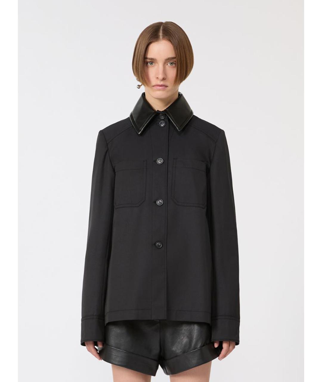 SPORTMAX Черная полиэстеровая куртка, фото 3