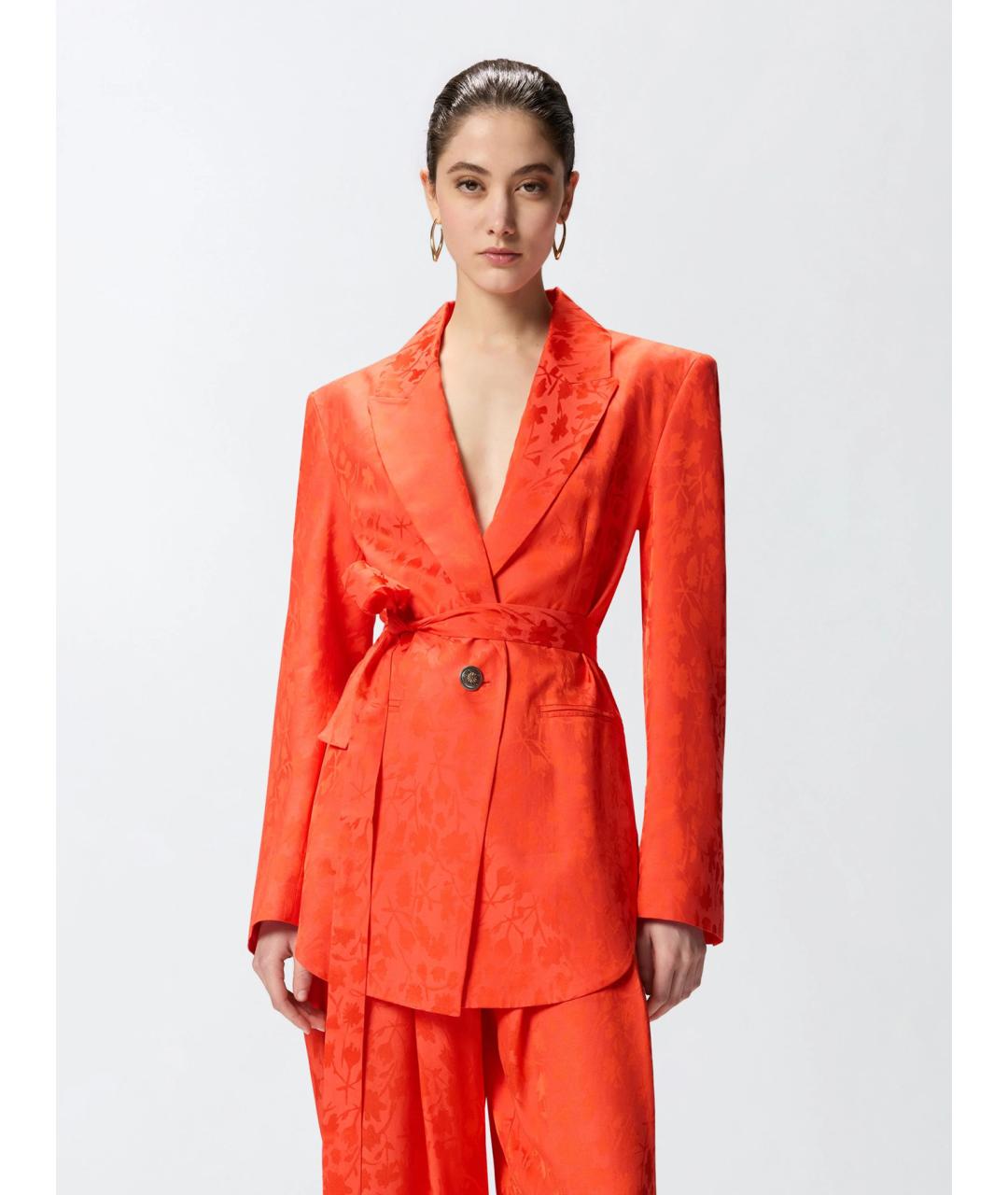 PINKO Красный вискозный жакет/пиджак, фото 3