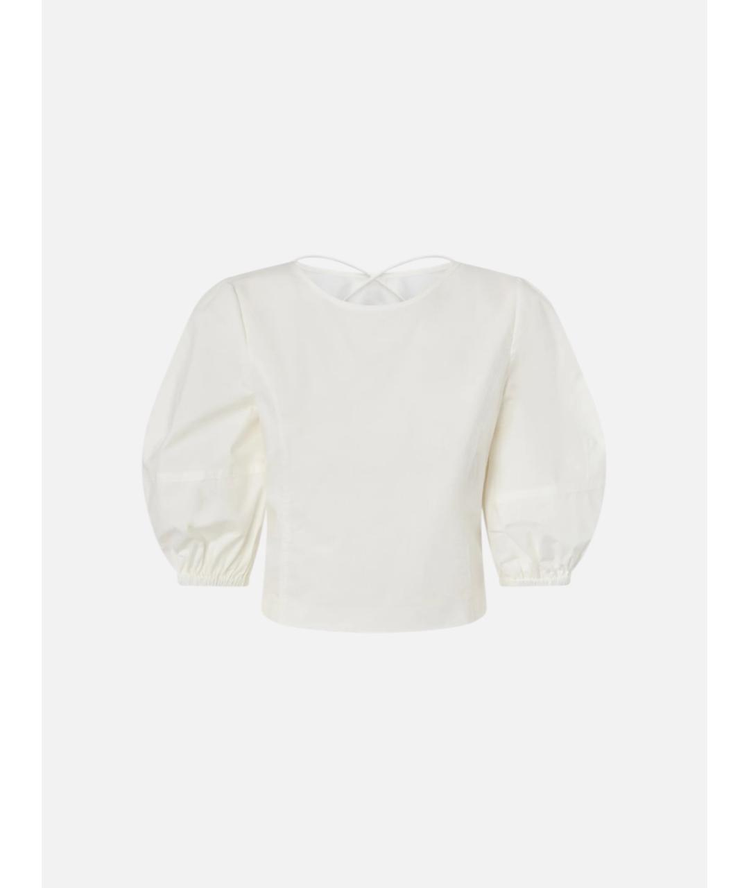 PINKO Белая хлопковая блузы, фото 7
