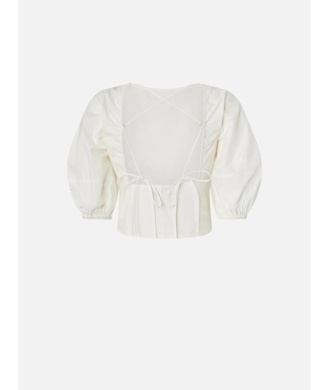 PINKO Белая хлопковая блузы, фото 6