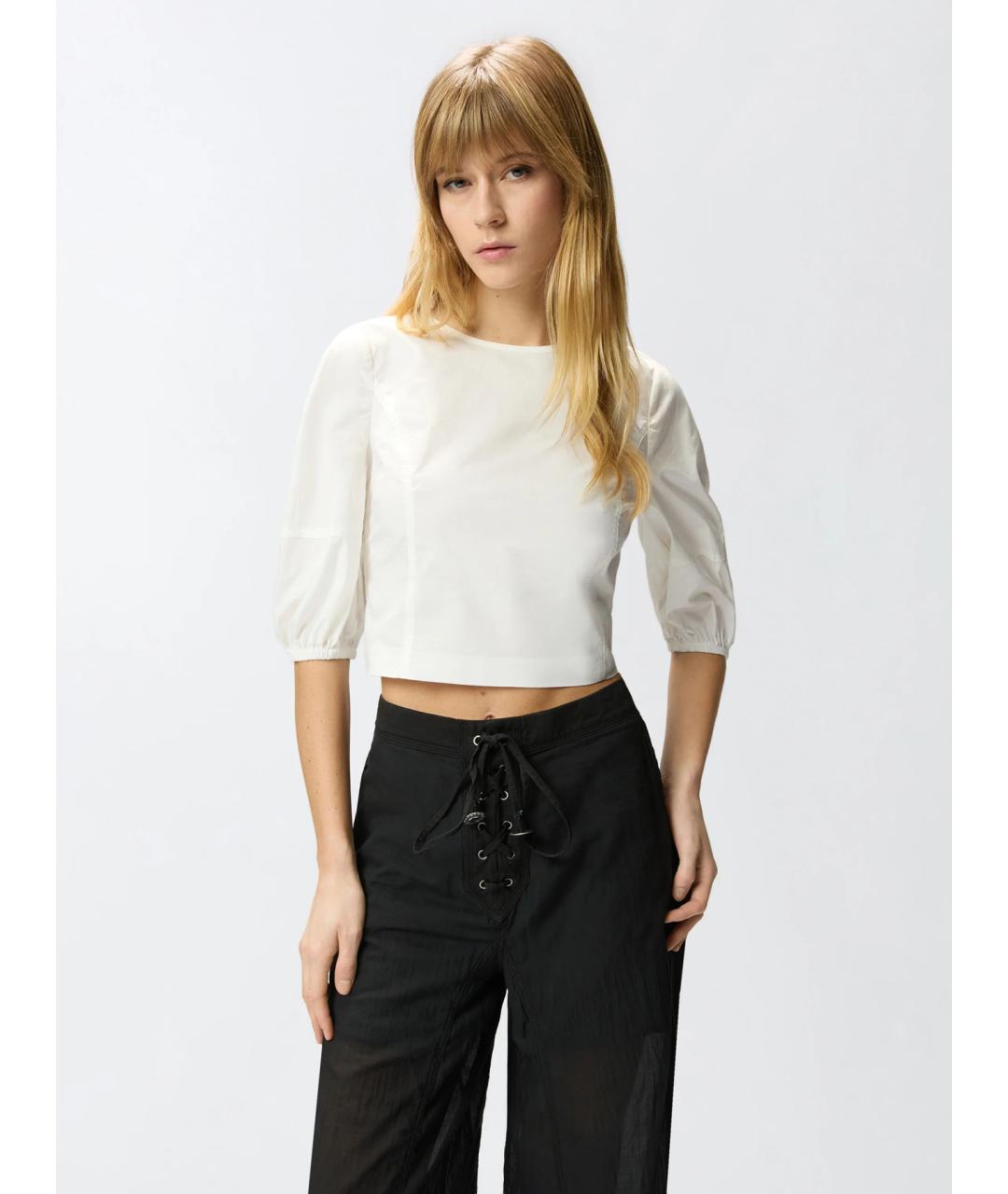 PINKO Белая хлопковая блузы, фото 3