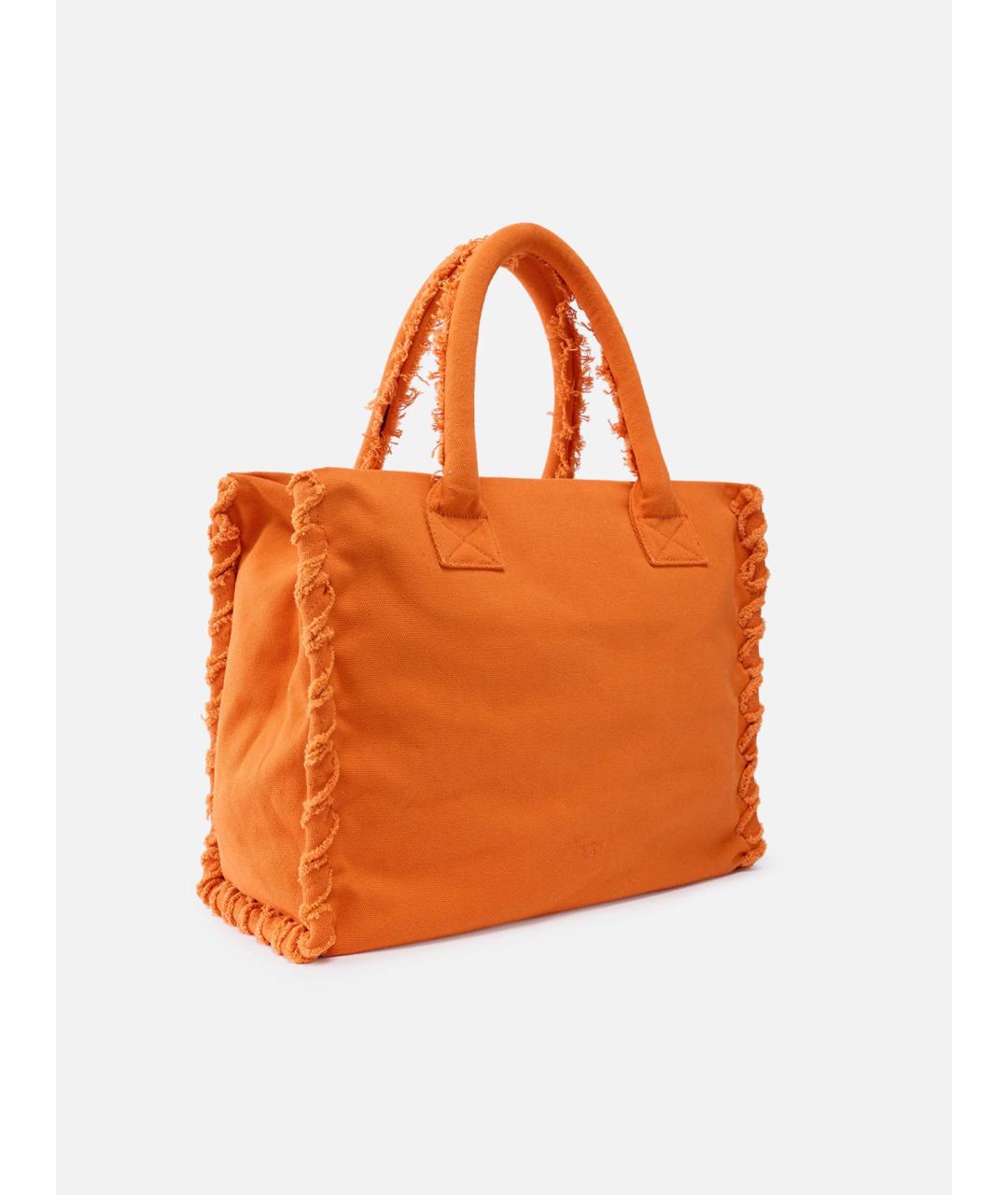 PINKO Оранжевая тканевая сумка тоут, фото 3