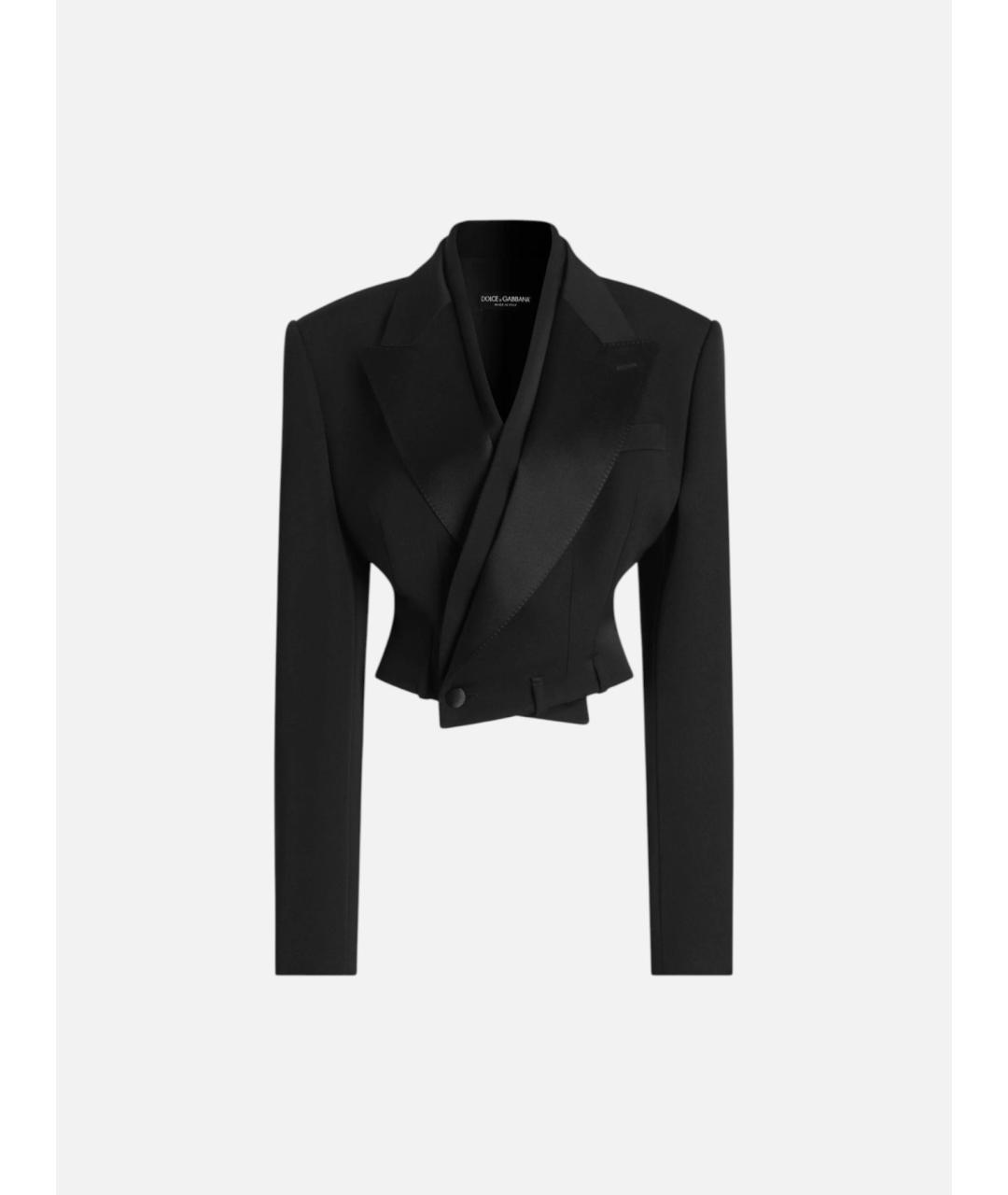 DOLCE&GABBANA Черный шерстяной жакет/пиджак, фото 5