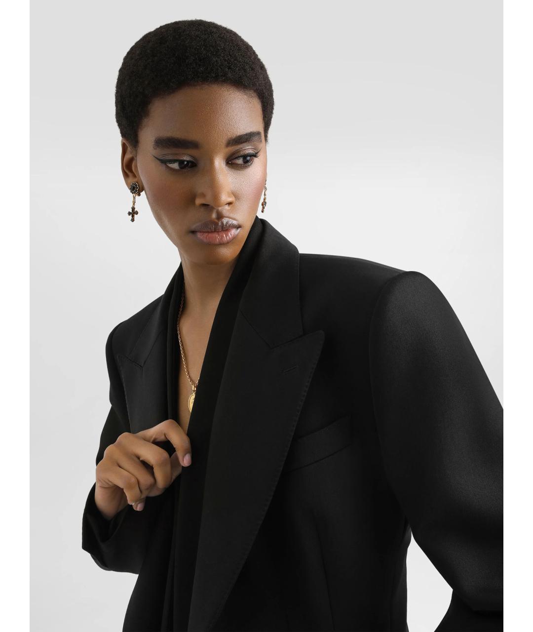 DOLCE&GABBANA Черный шерстяной жакет/пиджак, фото 2