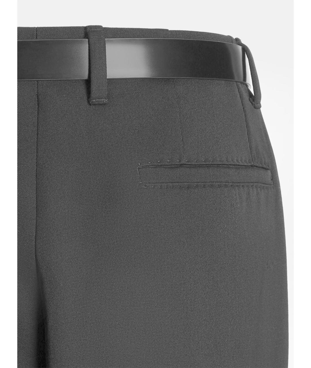 DOLCE&GABBANA Черные шерстяные прямые брюки, фото 3