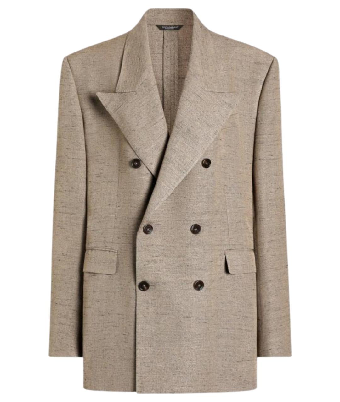 DOLCE&GABBANA Бежевый вискозный жакет/пиджак, фото 1