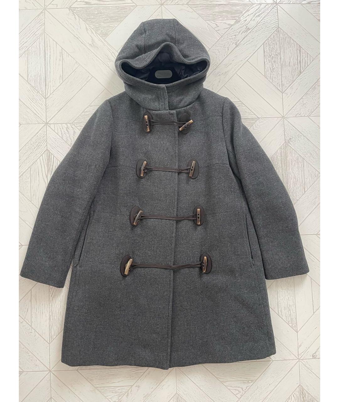 MONCLER Серая шерстяная куртка, фото 9