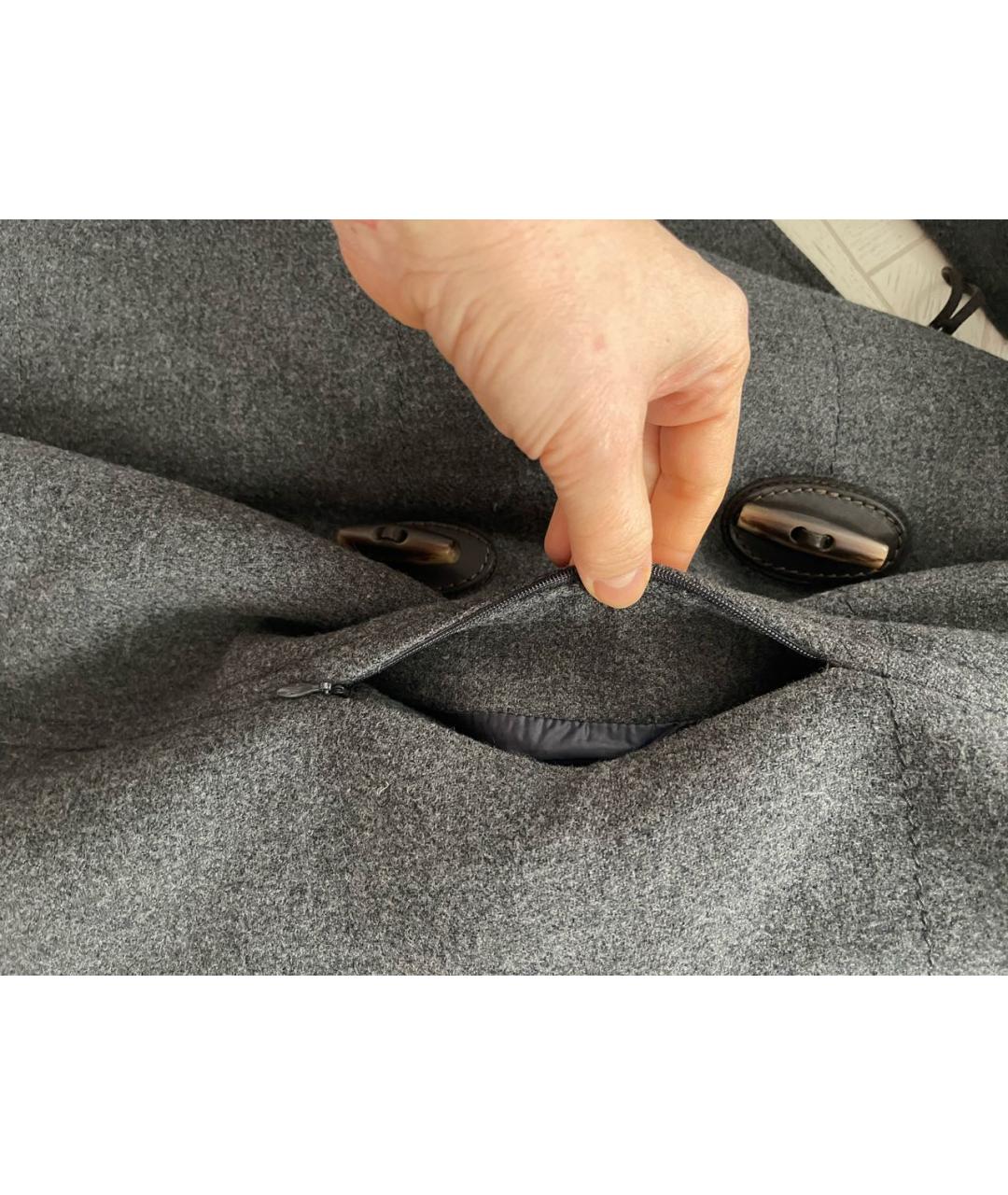 MONCLER Серая шерстяная куртка, фото 7