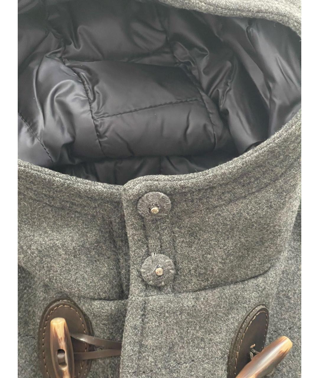 MONCLER Серая шерстяная куртка, фото 6