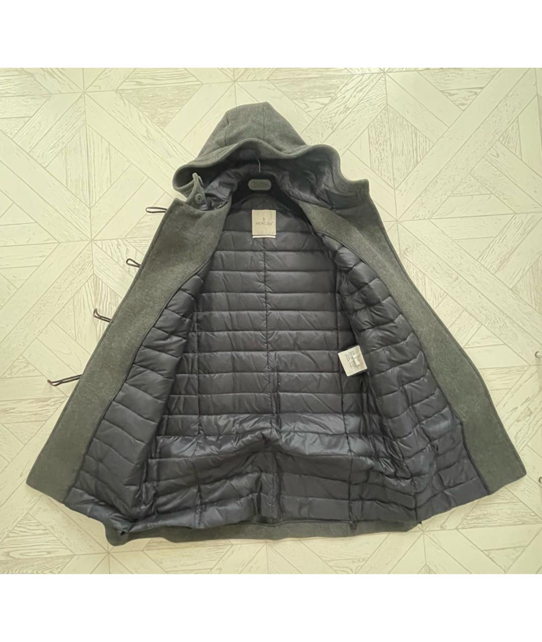 MONCLER Серая шерстяная куртка, фото 3