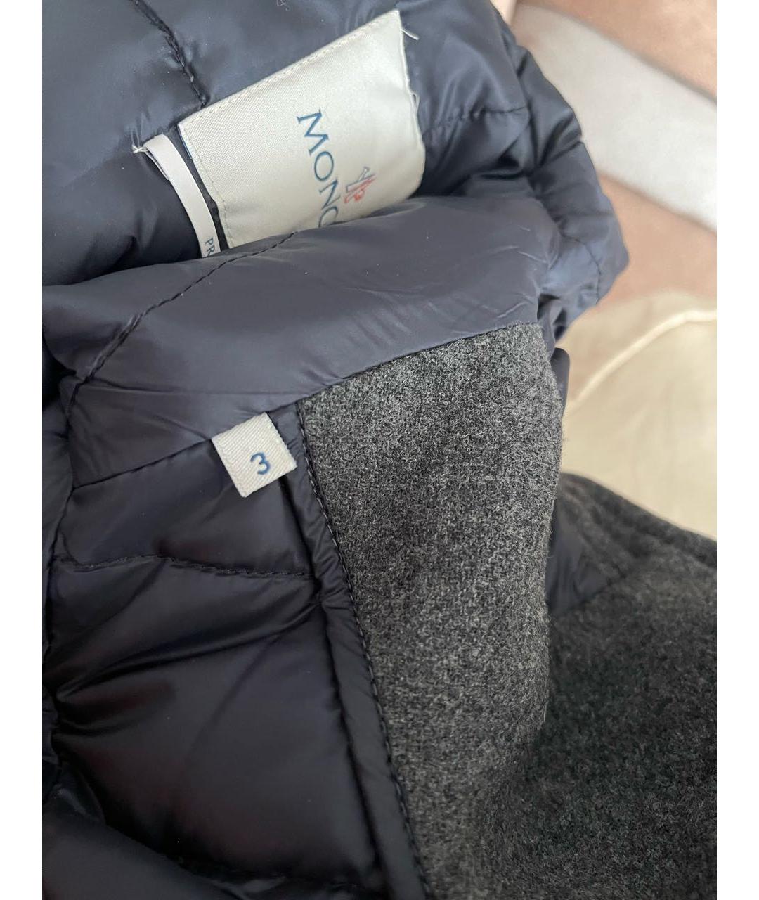 MONCLER Серая шерстяная куртка, фото 4
