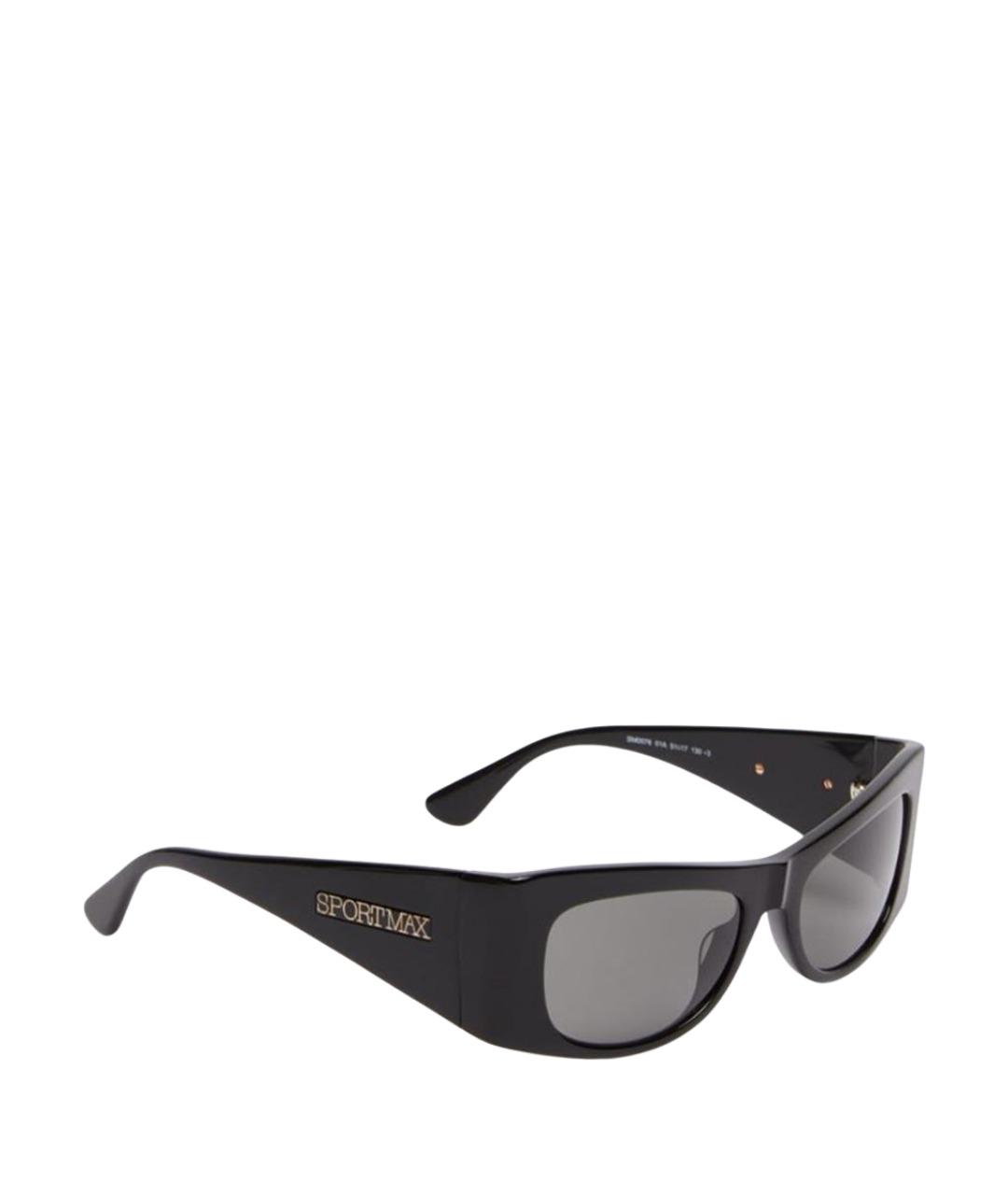 SPORTMAX Черные пластиковые солнцезащитные очки, фото 1