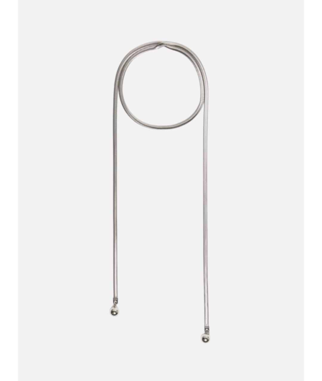 SPORTMAX Серебряное металлическое колье, фото 4