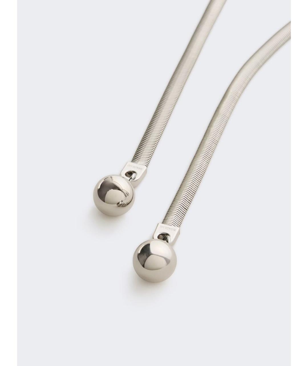 SPORTMAX Серебряное металлическое колье, фото 3