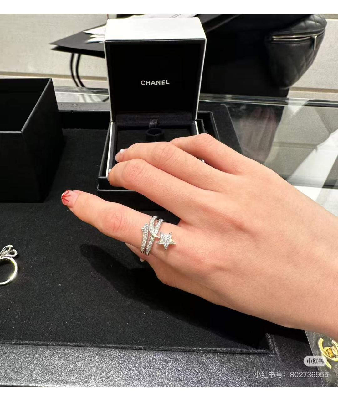 CHANEL Серебряное кольцо из белого золота, фото 6
