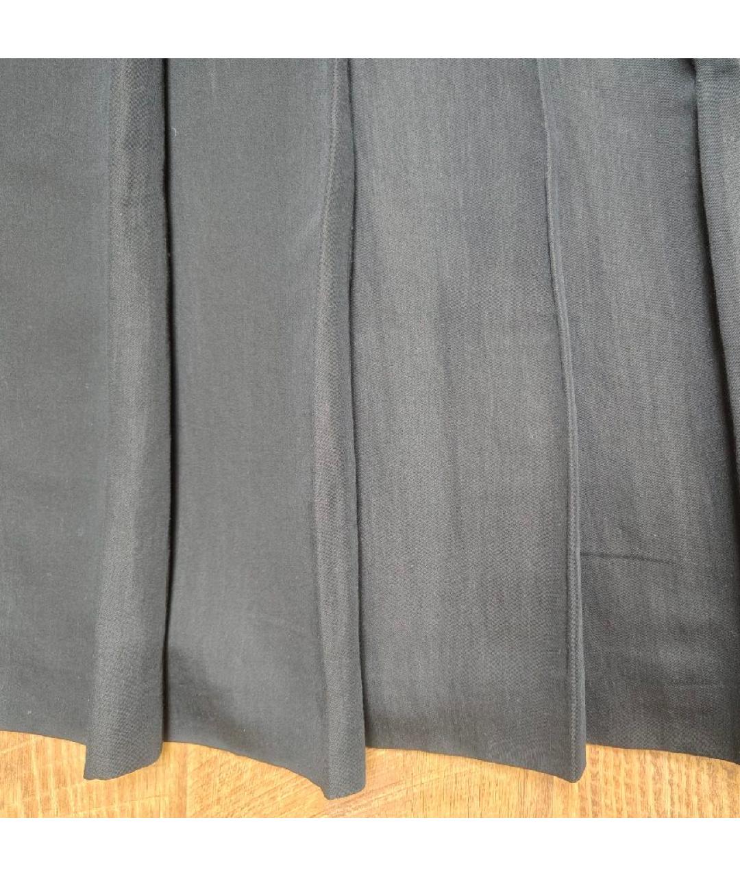 'S MAX MARA Черная льняная юбка макси, фото 3