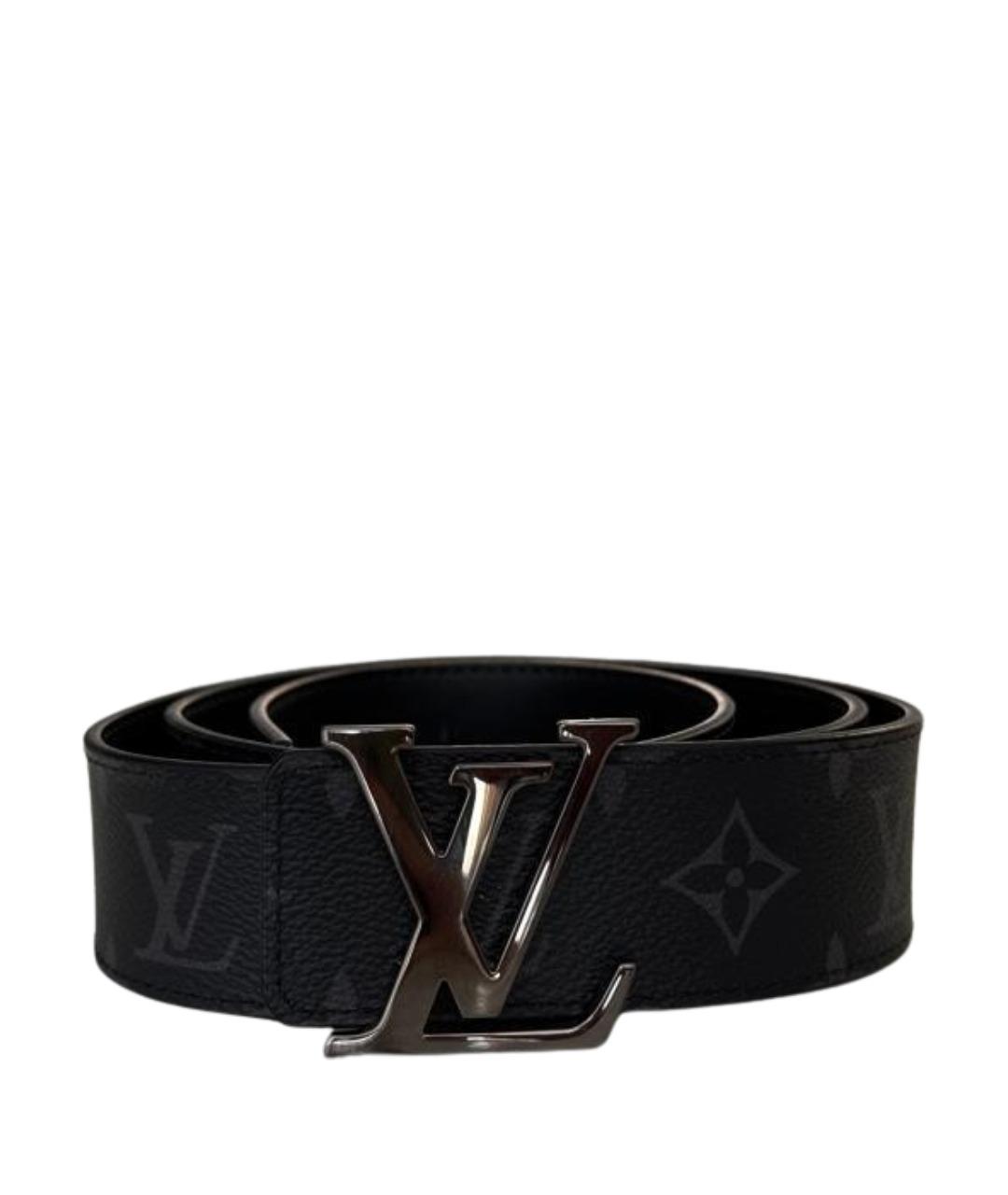 LOUIS VUITTON Черный кожаный ремень, фото 1