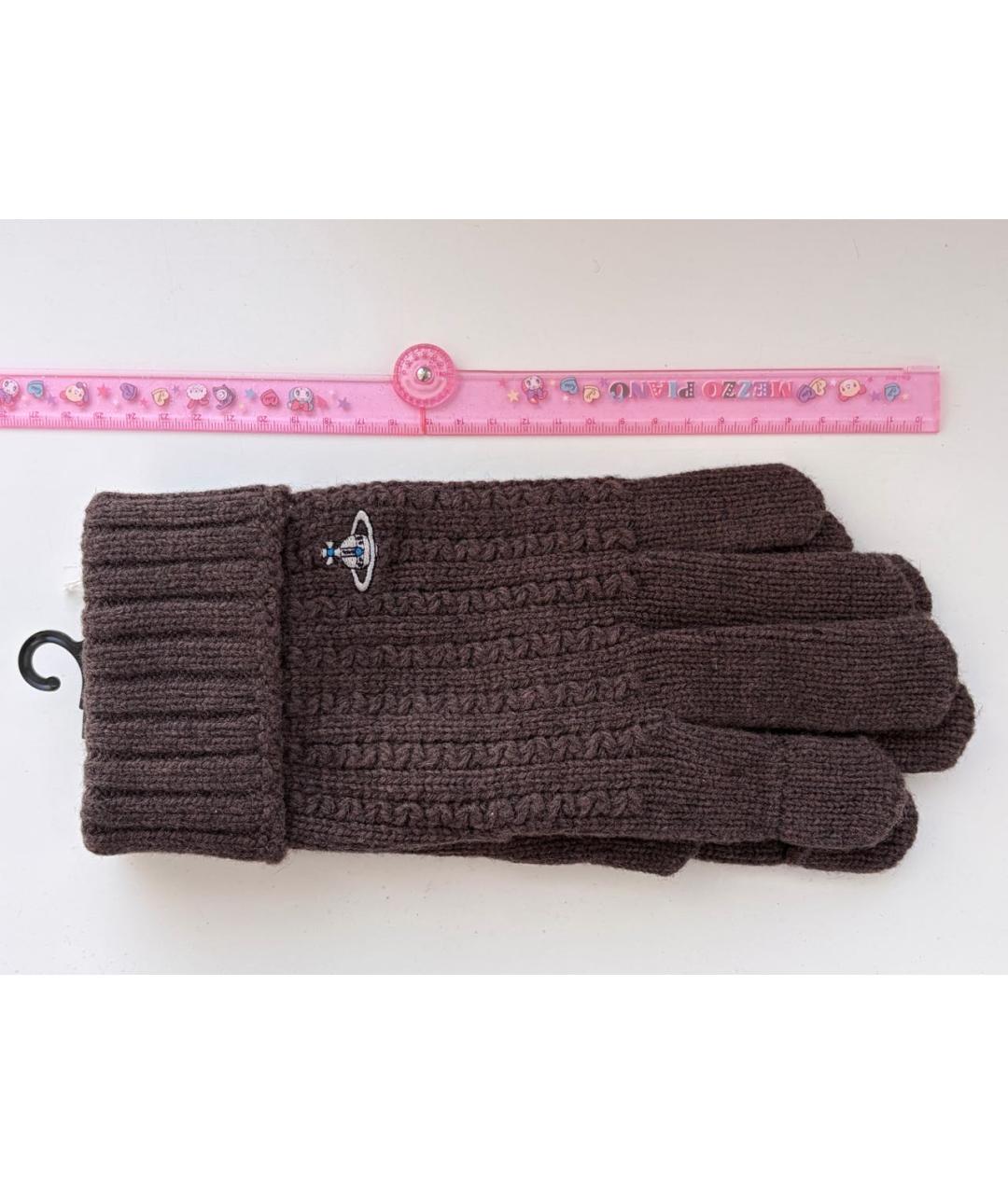 VIVIENNE WESTWOOD Коричневые перчатки, фото 3