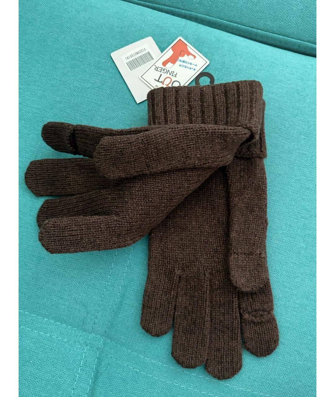 VIVIENNE WESTWOOD Коричневые перчатки, фото 2