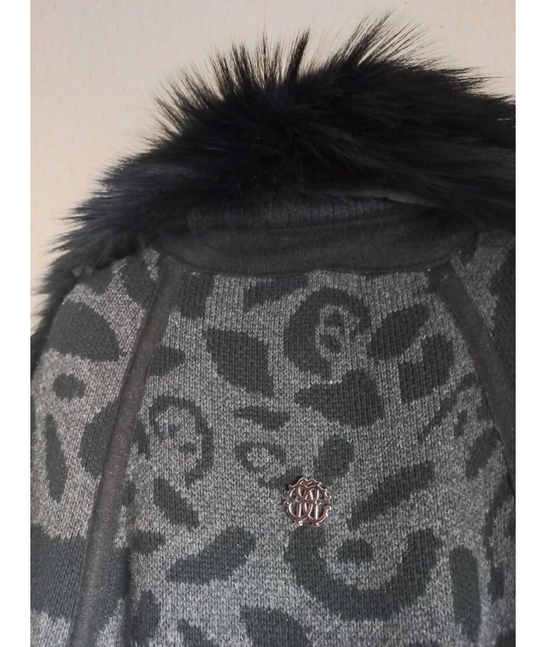 ROBERTO CAVALLI Мульти шерстяное пальто, фото 3