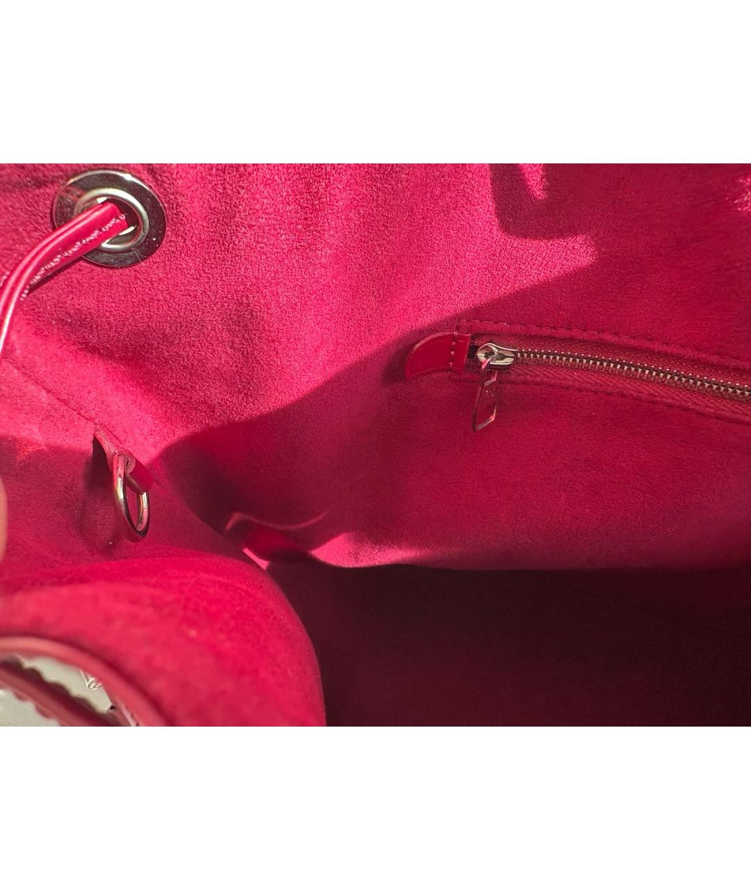 LOUIS VUITTON Бордовая кожаная сумка через плечо, фото 3