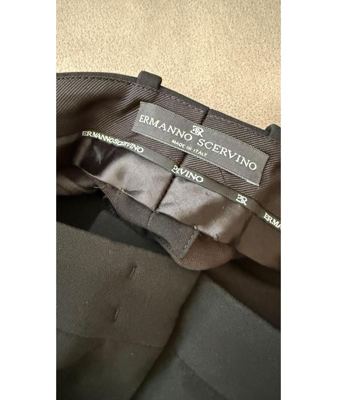 ERMANNO SCERVINO Черные прямые брюки, фото 4