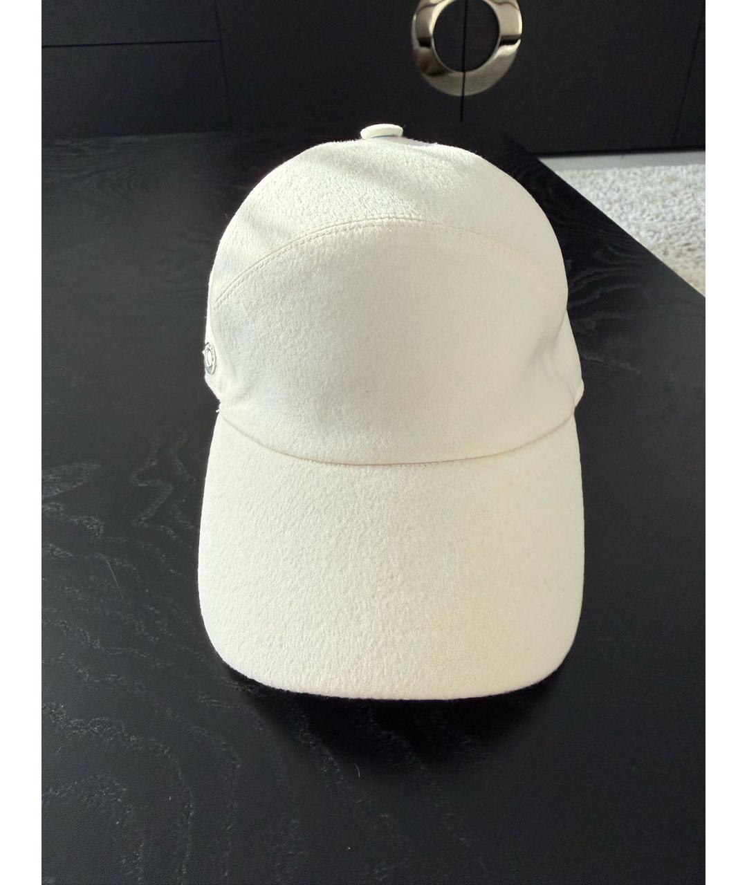 LORO PIANA Белая кашемировая кепка, фото 8