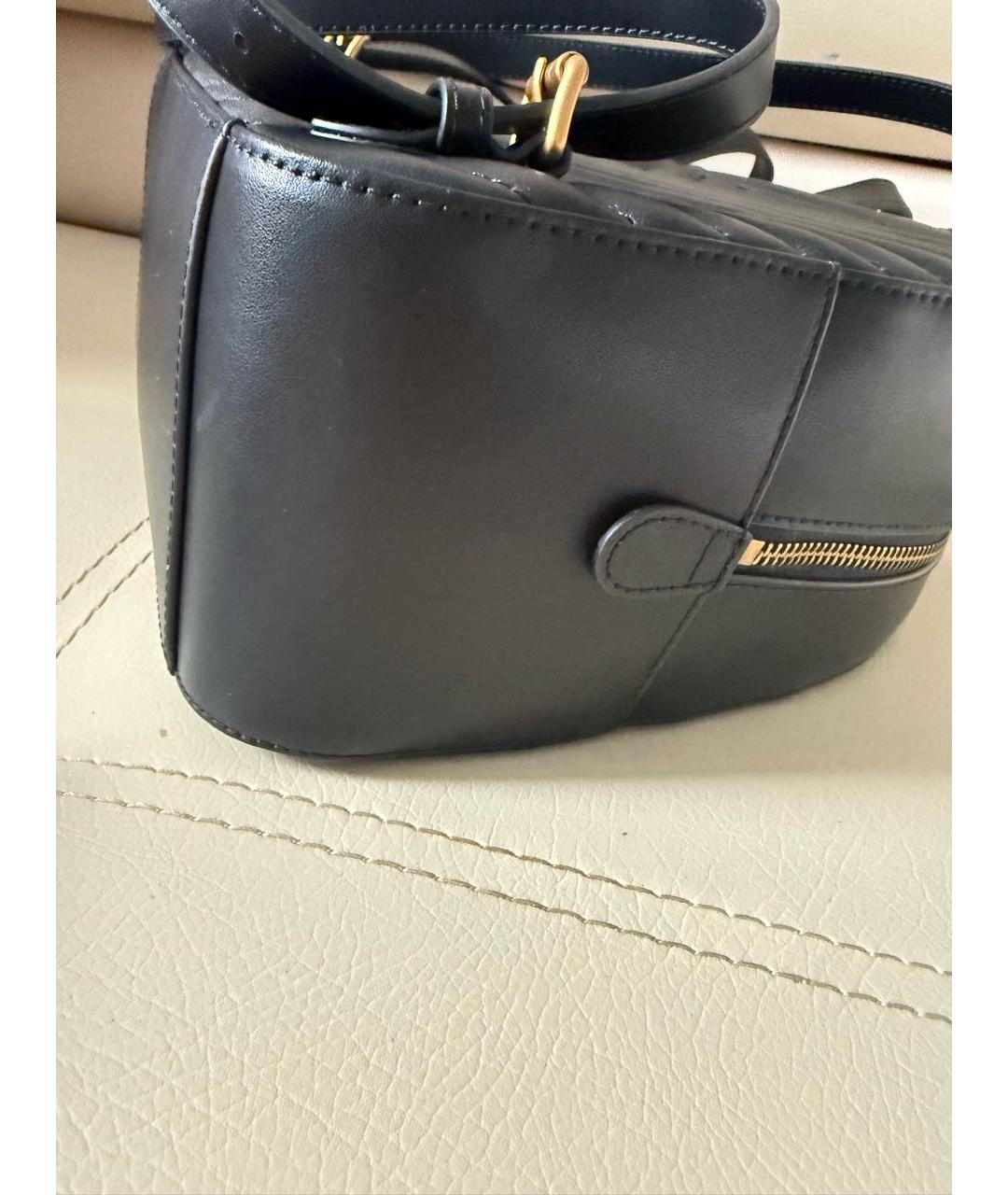 PINKO Черный кожаный рюкзак, фото 7