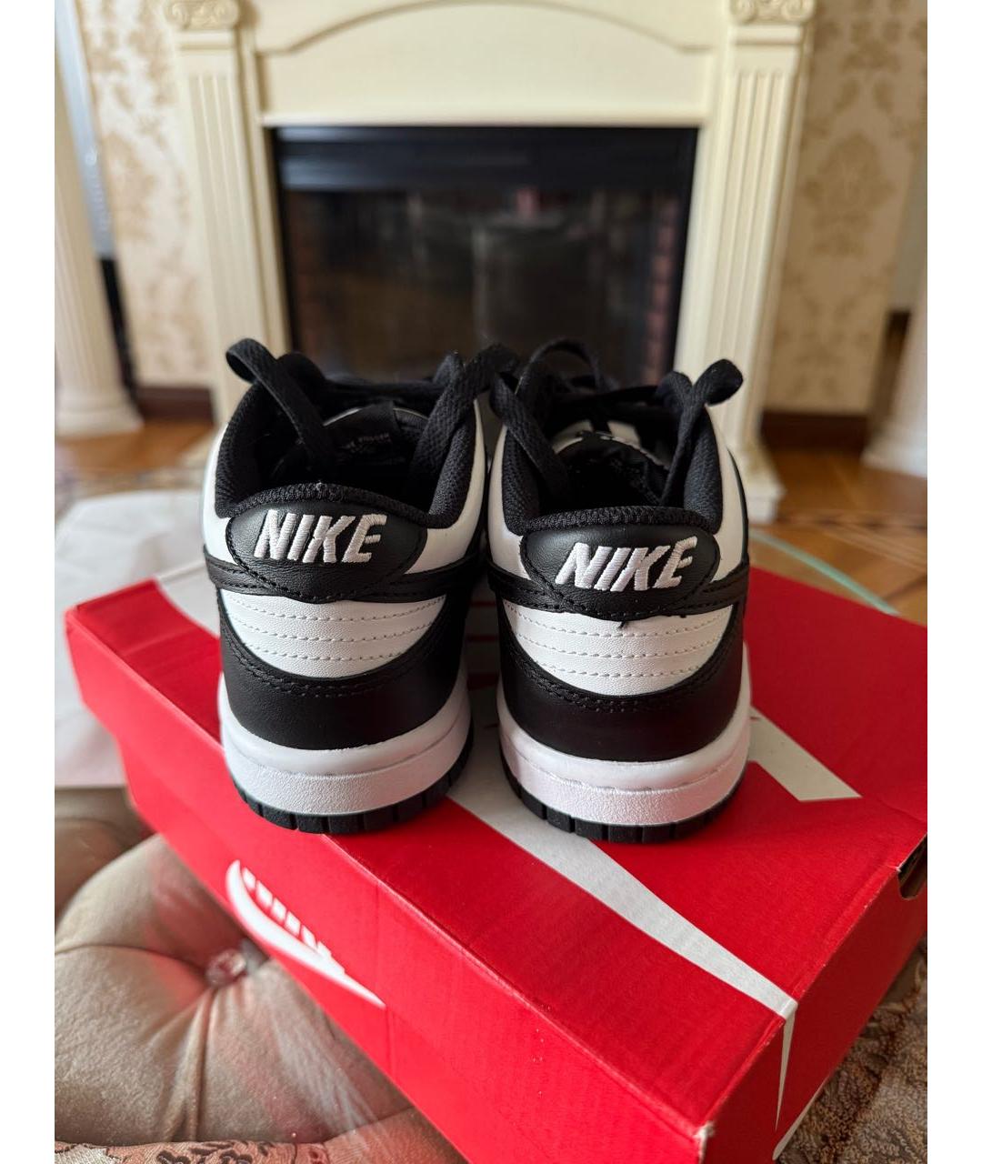 NIKE Черные кожаные кроссовки, фото 4