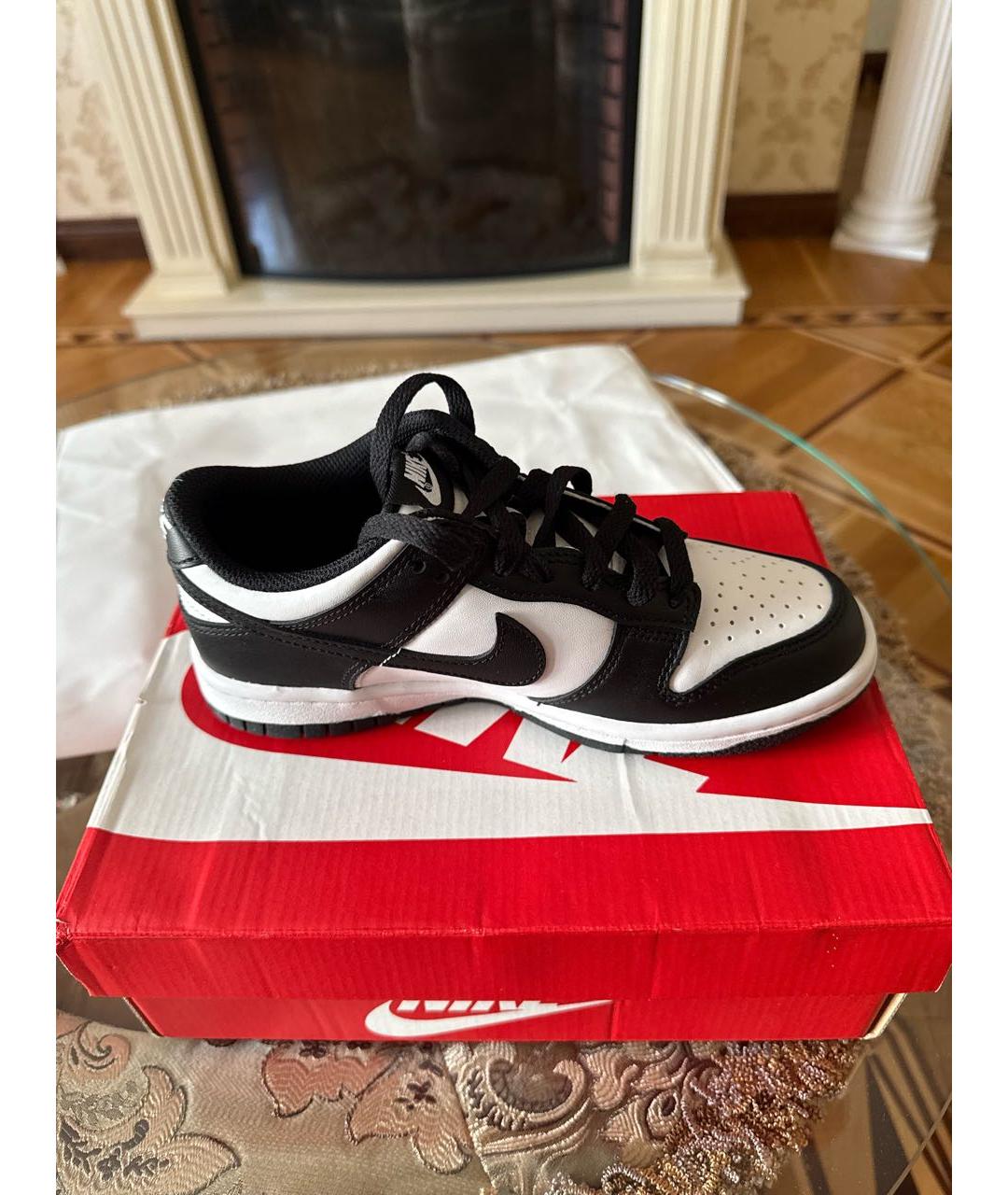 NIKE Черные кожаные кроссовки, фото 6