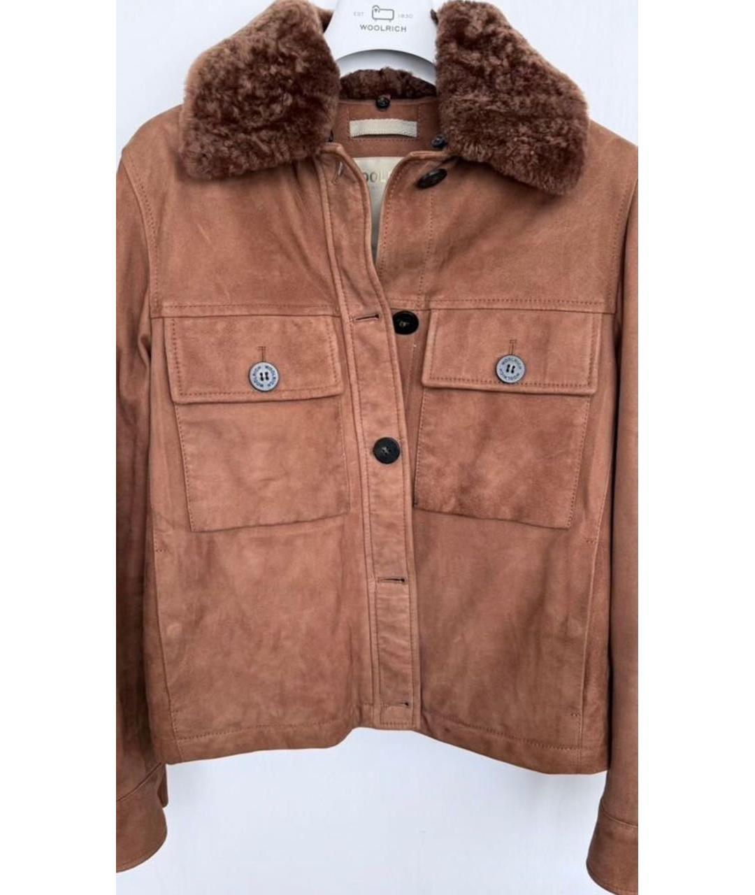 WOOLRICH Коричневая замшевая куртка, фото 2