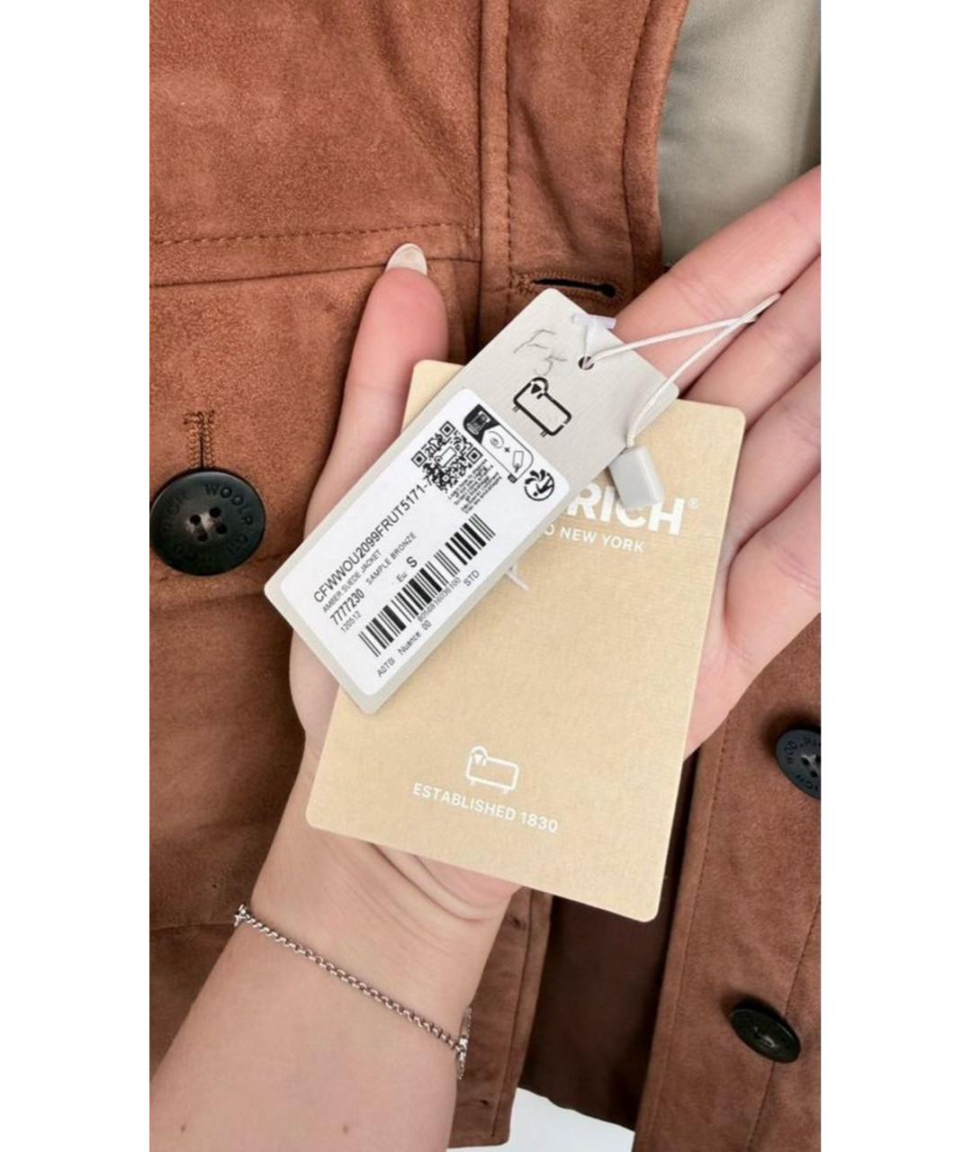 WOOLRICH Коричневая замшевая куртка, фото 3