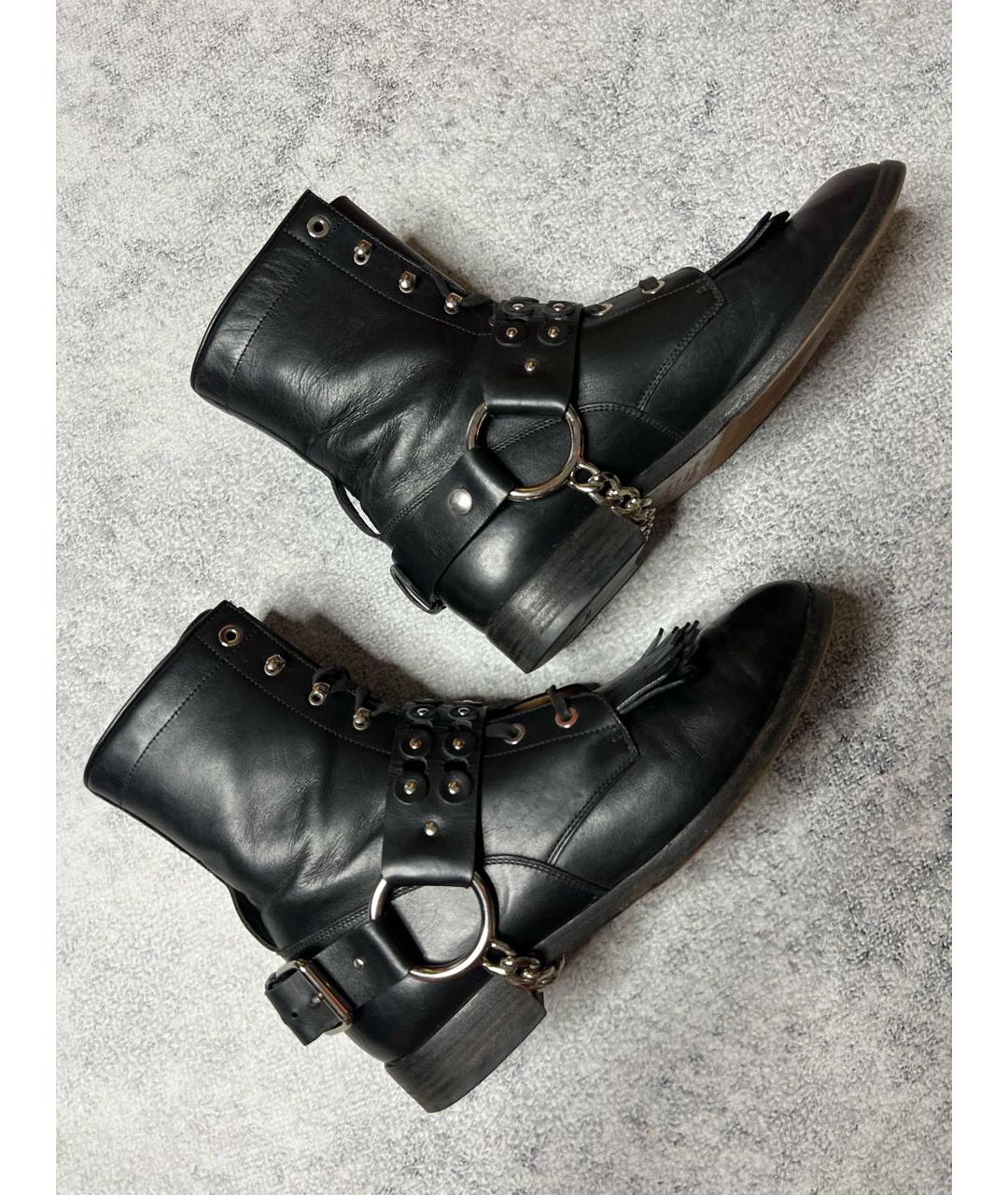 AQUAZZURA Черные кожаные ботинки, фото 6
