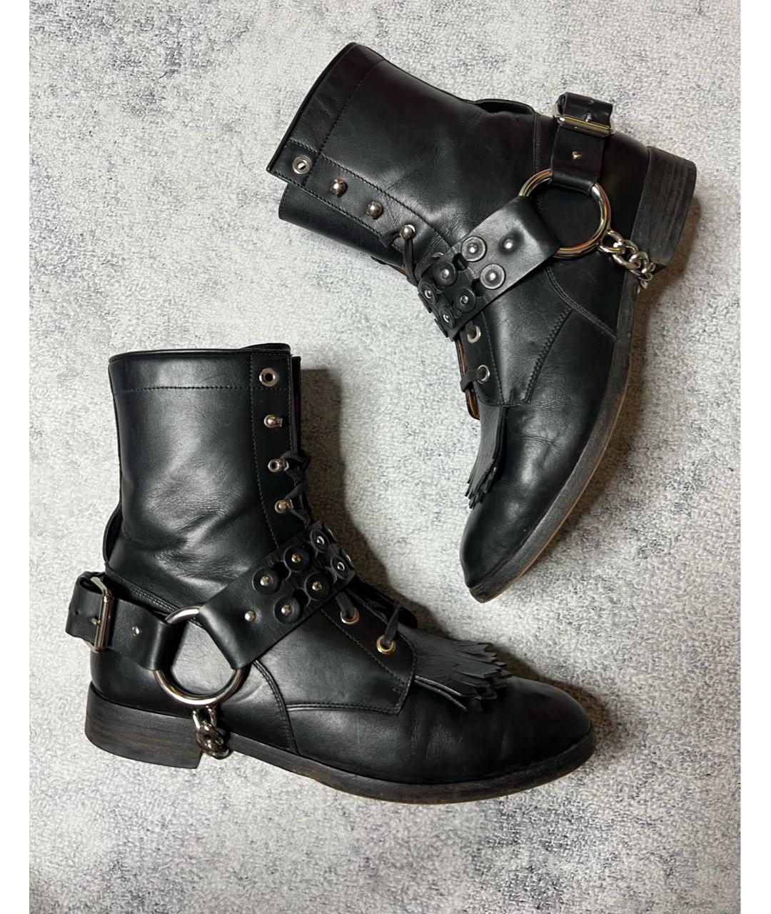 AQUAZZURA Черные кожаные ботинки, фото 9